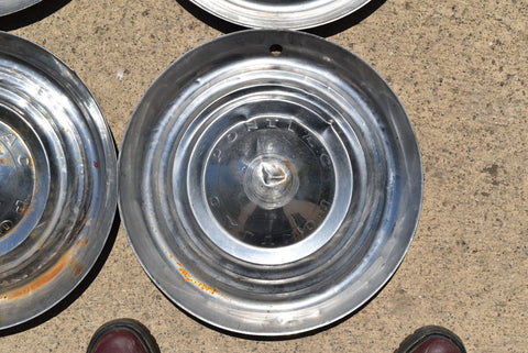 1953 Pontiac Chieftain Deluxe Catalina Set Of 4 Hubcap Wheel Covers 53 15"
