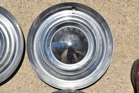 1953 Pontiac Chieftain Deluxe Catalina Set Of 4 Hubcap Wheel Covers 53 15"