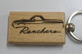 Laser Engraved Wood Keychain 1972 - 73 Ford Ranchero 2 sided