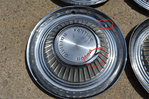 1959 59 Pontiac Motor Division 14" Hubcap Bonneville Catalina Star Chief Set 4