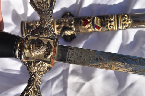 1890s Free Masons Masonic Templar Sword Sheath Scabbard Ceremonial MC Lilley Co