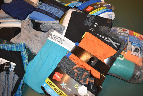 Wholesale 14 lb Lot of Mens Basics Underwear T Shirts Undershirts Boxers Briefs
