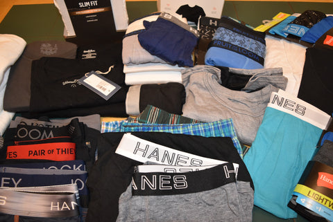 Wholesale 14 lb Lot of Mens Basics Underwear T Shirts Undershirts Boxers Briefs