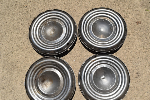 1953 Pontiac Chieftain Deluxe Catalina Set Of 4 Hubcap Wheel Covers 53 15"