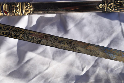 1890s Free Masons Masonic Templar Sword Sheath Scabbard Ceremonial MC Lilley Co