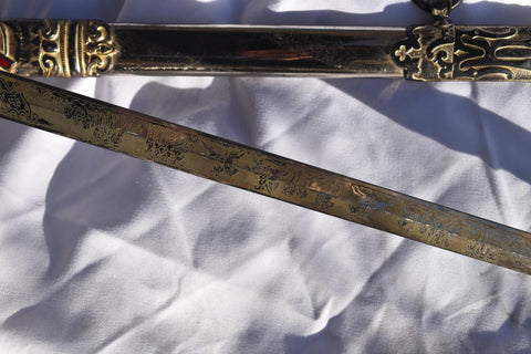 1890s Free Masons Masonic Templar Sword Sheath Scabbard Ceremonial MC Lilley Co