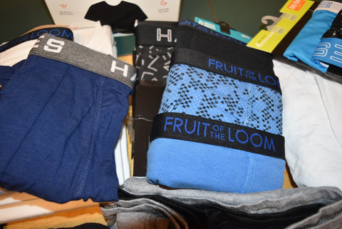 Wholesale 14 lb Lot of Mens Basics Underwear T Shirts Undershirts Boxers Briefs