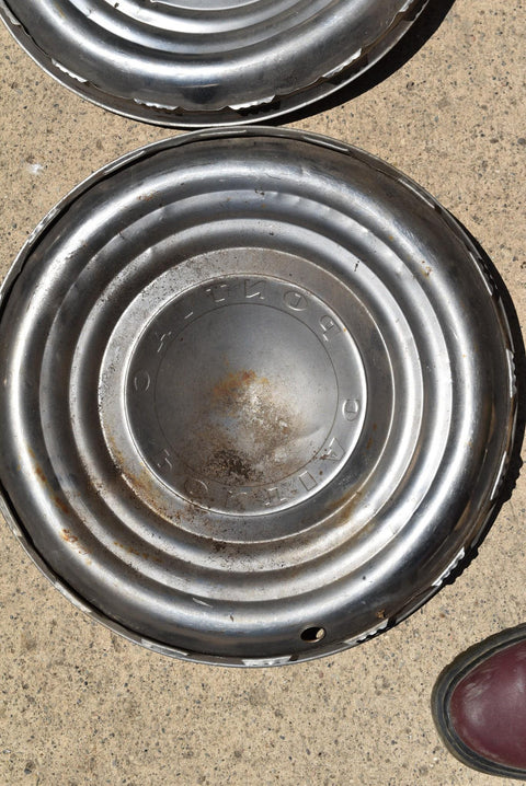 1953 Pontiac Chieftain Deluxe Catalina Set Of 4 Hubcap Wheel Covers 53 15"