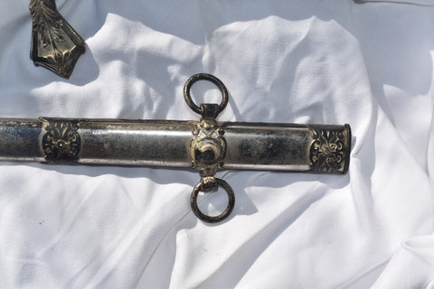 1890s Free Masons Masonic Templar Sword Sheath Scabbard Ceremonial MC Lilley Co