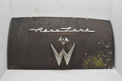 Vintage Man Cave Wall Art Willys Aero Lark Deck Lid Trunk Trim Flipper Garage 53