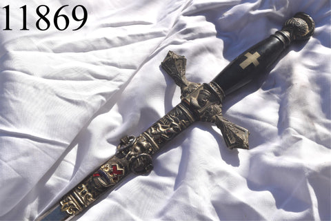 1890s Free Masons Masonic Templar Sword Sheath Scabbard Ceremonial MC Lilley Co