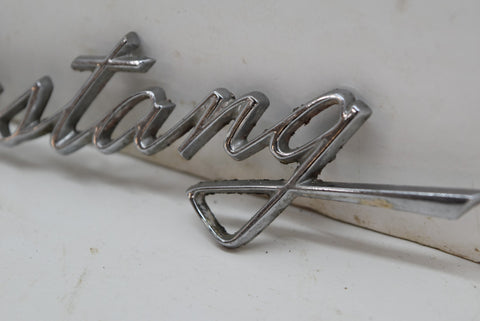 Original 1968 68 Ford Mustang Fender Script Emblem OEM C8ZB16098A