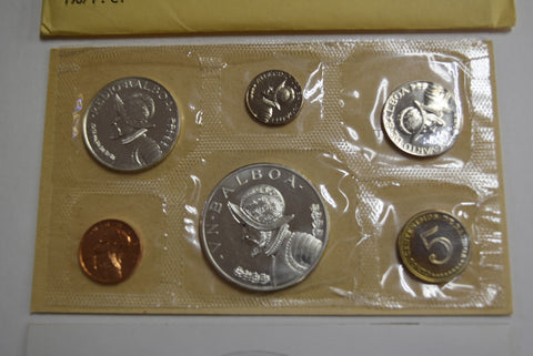 1967 PANAMA Large CONQUISTADOR BALBOA Genuine Proof 6 Coin Set 2 Silver