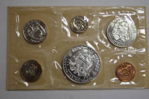 1967 PANAMA Large CONQUISTADOR BALBOA Genuine Proof 6 Coin Set 2 Silver