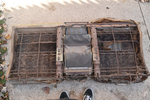 1968 Pontiac Grand Prix Rear Seat Upper Section Arm Rest Speaker Grille Gran 68