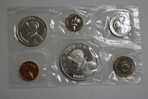 1967 PANAMA Large CONQUISTADOR BALBOA Genuine Proof 6 Coin Set 2 Silver