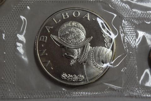 1967 PANAMA Large CONQUISTADOR BALBOA Genuine Proof 6 Coin Set 2 Silver