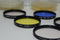 Lot of 6 55mm Lens Filters Tiffen Vivitar Skylight Yellow Blue Orange Sky 1A