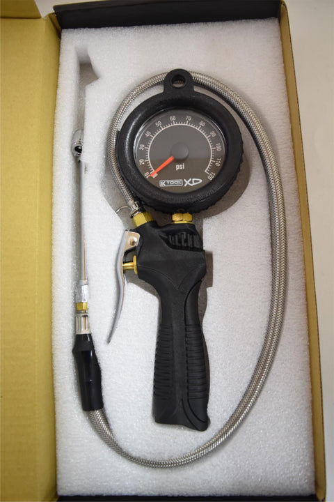 K-Tool Air Chuck Tire Inflator Backlit Dial Pressure Gauge 120 PSI Car Truck 3295I