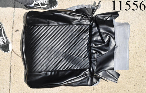 1965 Pontiac GTO Front Bucket Seat Upholstery Set Right Lower Black Vinyl 65