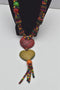 All Natural Wood Necklace Multicolored Handmade in Ecuador