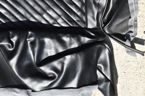 1965 Pontiac GTO Front Bucket Seat Upholstery Set Right Lower Black Vinyl 65