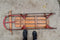 Vintage Western Clipper Snow Sled Metal Wood With Steering Wall Decor Winter