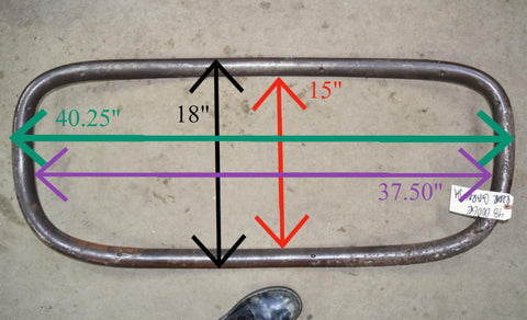 1946 1947 1948 Dodge D24 Rear Window Garnish Back Windshield Interior Trim 46 47