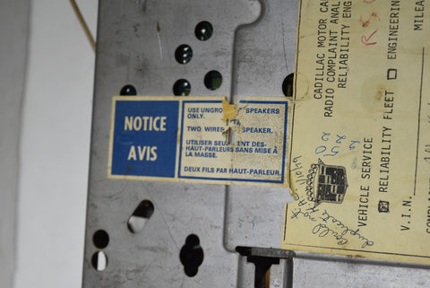 1977 1978 1979 CADILLAC ELDORADO AM/FM Radio STEREO CASSETTE PLAYER Not Test