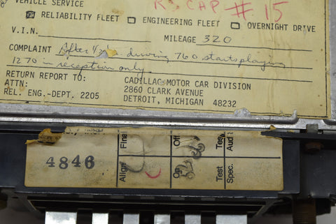 1977 1978 1979 CADILLAC ELDORADO AM/FM Radio STEREO CASSETTE PLAYER Not Test