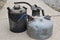 Lot of 3 Vintage Antique Oil Can Jug Spouts Garage Man Cave Rustic
