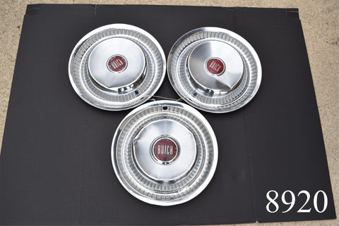 1956 56 BUICK ROADMASTER HUBCAP WHEEL COVER CENTER CAP ANTIQUE CLASSIC Set of 3