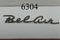 1958 BelAir Glovebox Emblem Chevrolet Metal Vintage Decal Badge