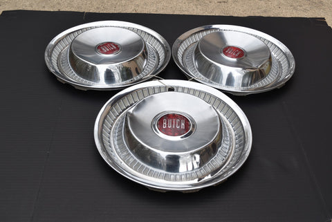 1956 56 BUICK ROADMASTER HUBCAP WHEEL COVER CENTER CAP ANTIQUE CLASSIC Set of 3