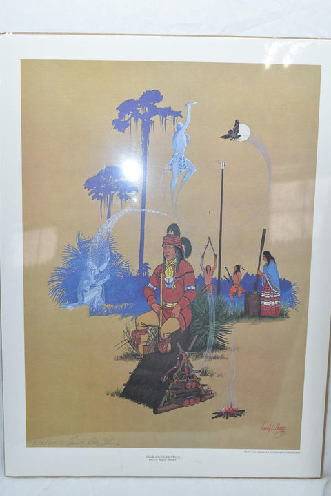 Enoch Kelly Haney- Seminole lifestyle Native American house decor 24x18 518/200