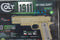 COLT Full Metal 1911 Rail Gun Co2 Gas Blowback Airsoft Pistol With 2 Mages.