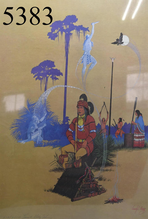 Enoch Kelly Haney- Seminole lifestyle Native American house decor 24x18 518/200