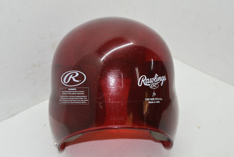 Rawlings Youth Baseball Helmet Red Clear Sparkle Glitter New Unused - Scuffs toys