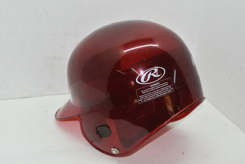 Rawlings Youth Baseball Helmet Red Clear Sparkle Glitter New Unused - Scuffs toys