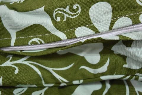 eLuxury 100% Cotton Canvas Replacement Dog Bed Duvet Cover Green S 22x27x5 New