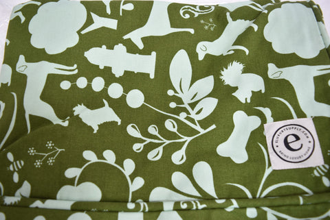 eLuxury 100% Cotton Canvas Replacement Dog Bed Duvet Cover Green L 36x45x5 New