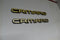 82-89 Chevy Camaro Side Fender Emblem Badge Decal Logo Metal Gold on Black (set)
