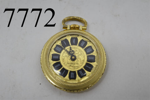 E Gluck Trading Co Swiss 1 Jewel Necklac Watch pocket watch chateau