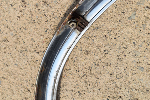 1958 Oldsmobile Super 88 Rear Windshield Trim Left Lower Driver 58 Olds Window