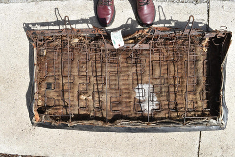 1965 1969 Ford Mustang Convertible Rear Seat Upper Section Black Vinyl 65 66 67