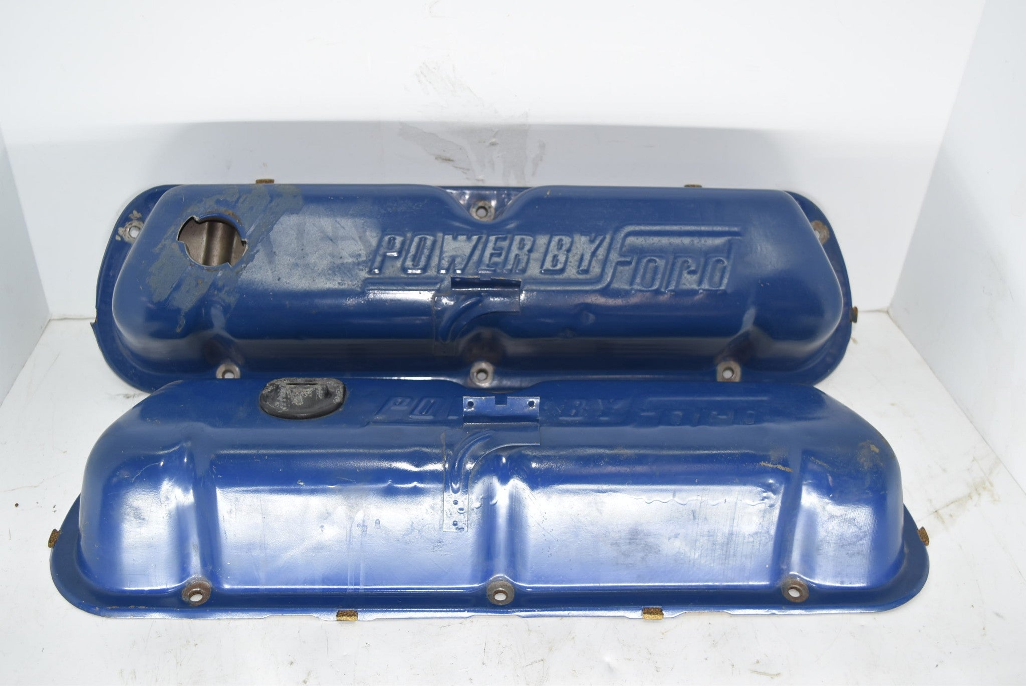 1967 289 Ford Mustang Fairlane Valve Covers Power By Ford Blue Origina