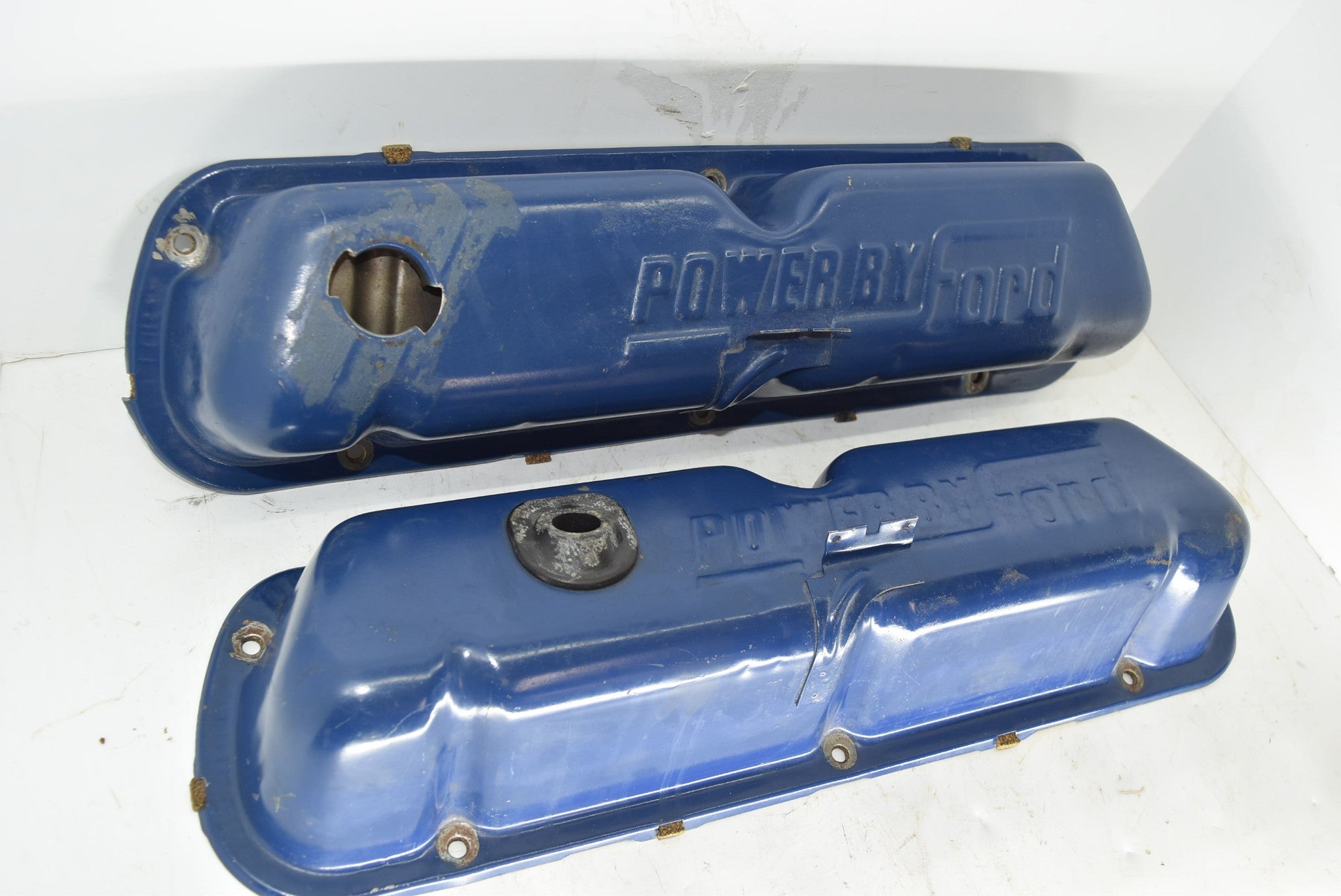 1967 289 Ford Mustang Fairlane Valve Covers Power By Ford Blue Origina