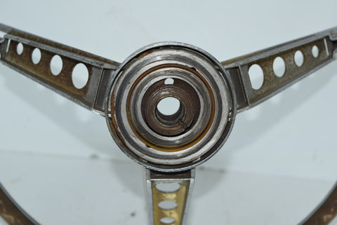 1966 1967 66 67 Ford Mustang Steering Wheel Horn Ring Brown Original OEM