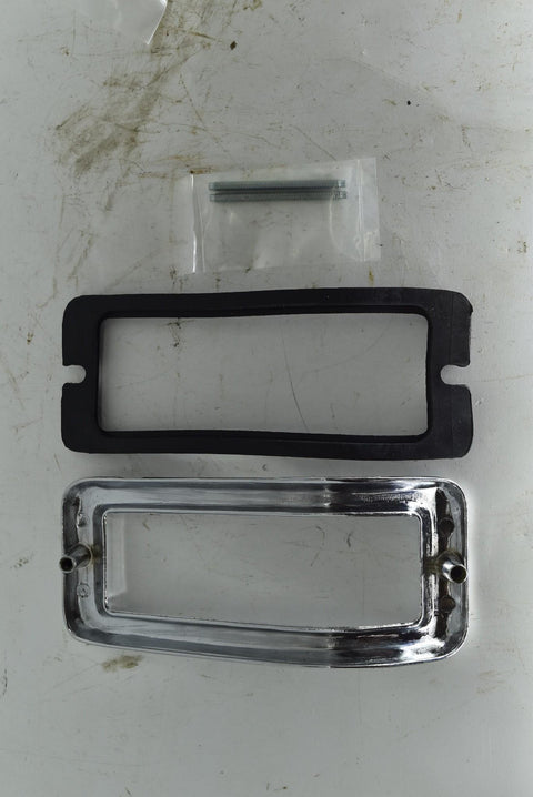 1968 68 Ford Mustang Tail Light Bezel Set of 6 Chrome Black Trim Molding LH RH