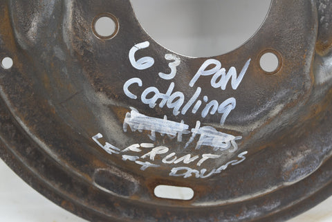 Rare 1963 Pontiac Catalina 11" Front LH Driver Backing Plate CLEAN